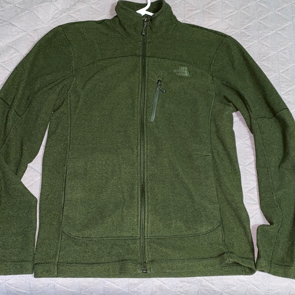 Men’s North Face Fleece Olive Color Size Small